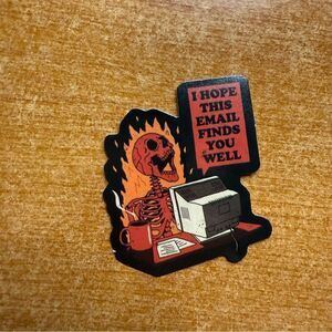Skeleton Email Sticker‎